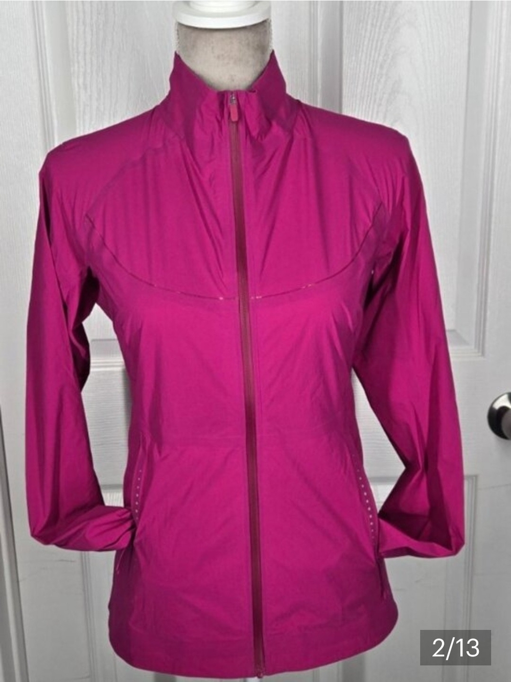 Lululemon Fast and Free Windbreaker Jacket Ripened Raspberry Pink Size 6 - Picture 5 of 14